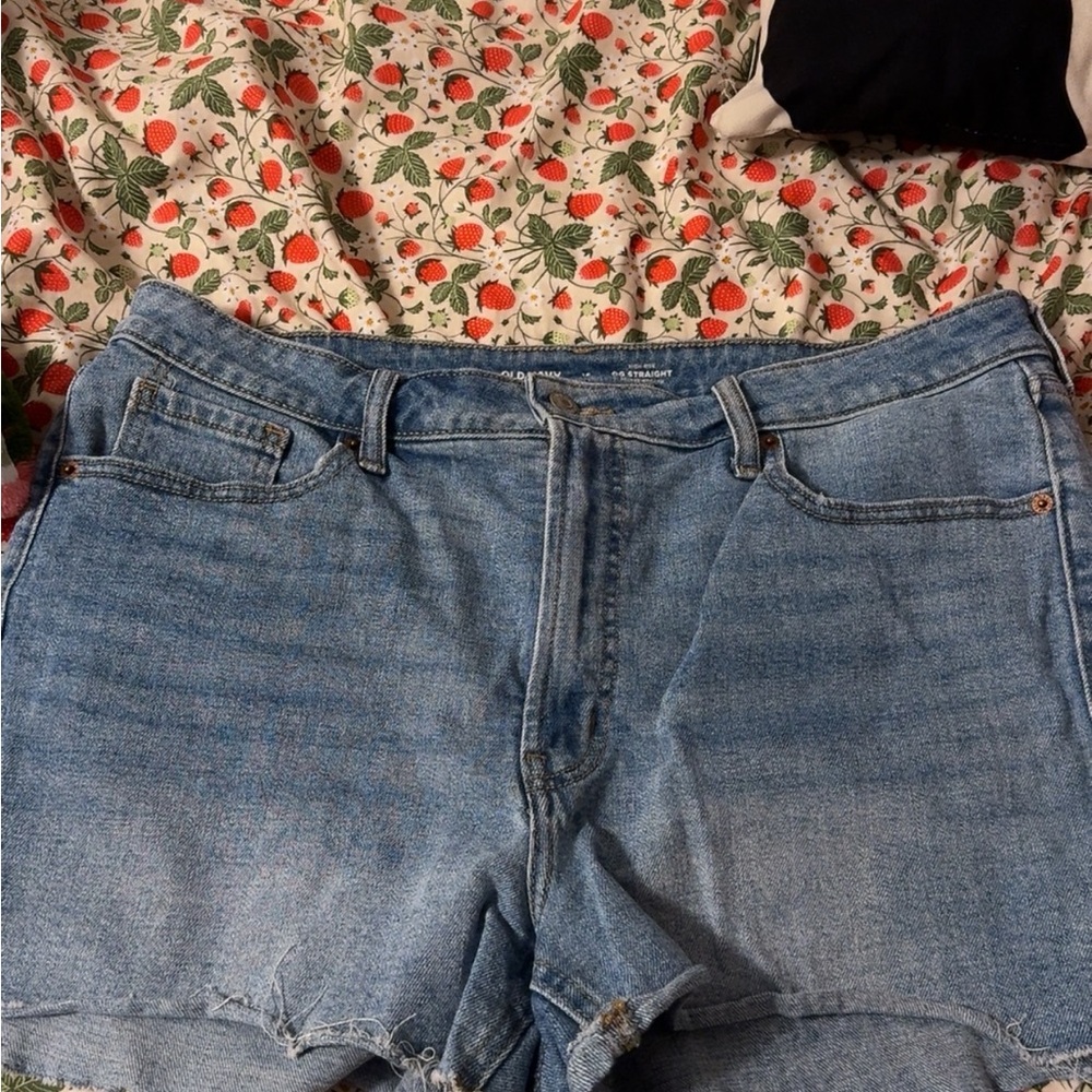 Old Navy Blue Jean Shorts Distressed Cut-Off Style